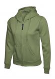 Uneek Ladies' Classic Full Zip Hooded Sweatshirt