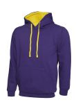 Uneek Contrast Hooded Sweatshirt