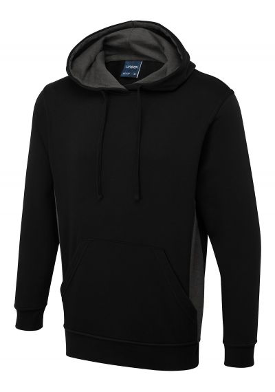 Uneek Two Tone Hooded Sweatshirt