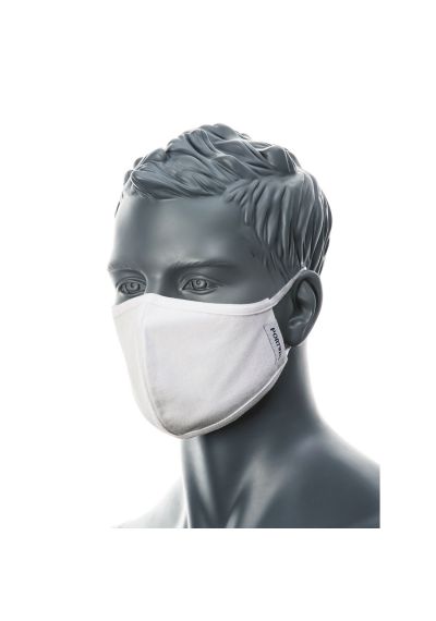 Portwest 2-Ply Anti-Microbial Fabric Face Mask (Pack of 25)