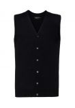 Russell Collection V-neck sleeveless knitted cardigan