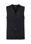 Russell Collection V-neck sleeveless knitted cardigan