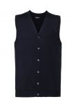 Russell Collection V-neck sleeveless knitted cardigan