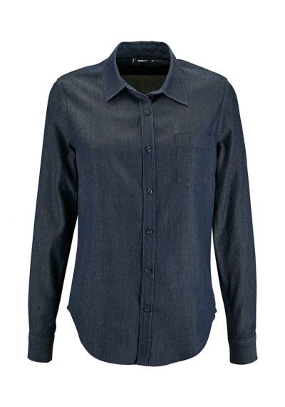 SOL'S Ladies Barry Long Sleeve Denim Shirt