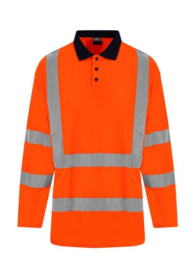 Pro RTX High Visibility Long Sleeve Polo Shirt