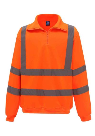 Yoko Hi-Vis Zip Neck Sweatshirt