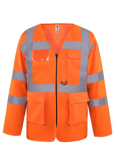 Yoko Hi-Vis Executive Long Sleeve Waistcoat