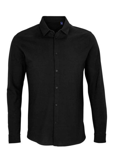NEOBLU Basile Organic Cotton Long Sleeve Piqué Shirt MyWorkWear