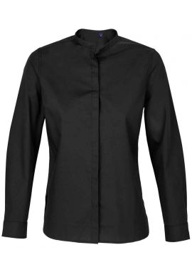 NEOBLU Ladies Bart Mao Collar Long Sleeve Poplin Shirt