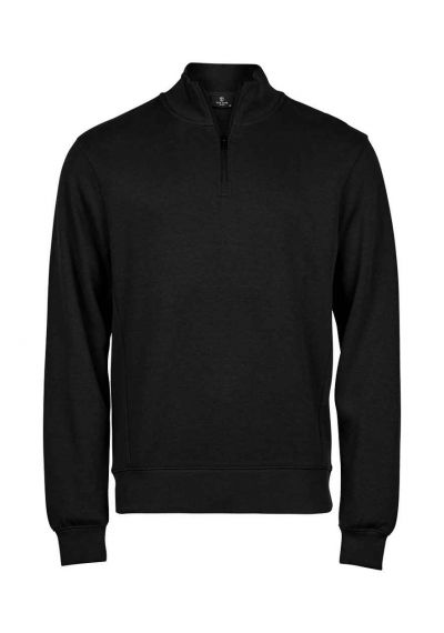 Tee Jays Ribbed Interlock Half Zip Sweatshirt