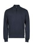 Tee Jays Ribbed Interlock Half Zip Sweatshirt