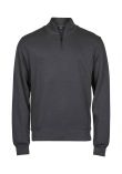 Tee Jays Ribbed Interlock Half Zip Sweatshirt