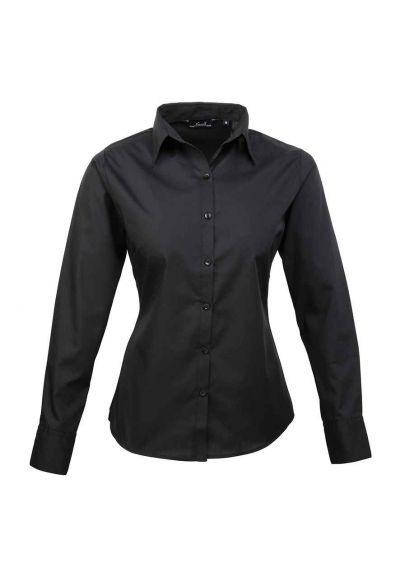 Premier Ladies Long Sleeve Poplin Blouse