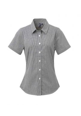 Premier Ladies Gingham Short Sleeve Shirt
