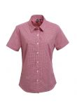 Premier Ladies Gingham Short Sleeve Shirt