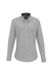 Premier Ladies Long Sleeve Striped Oxford Shirt