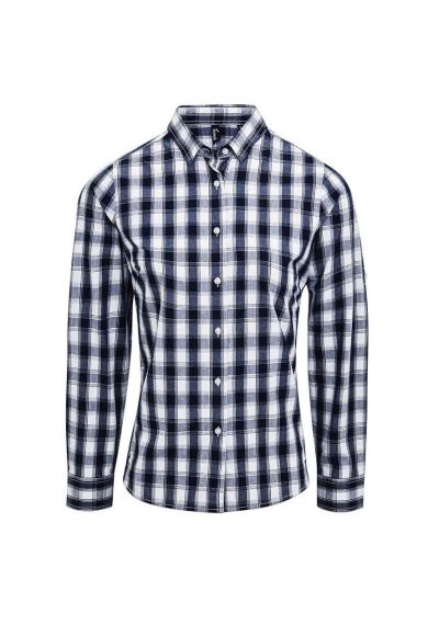 Premier Ladies Mulligan Check Long Sleeve Shirt