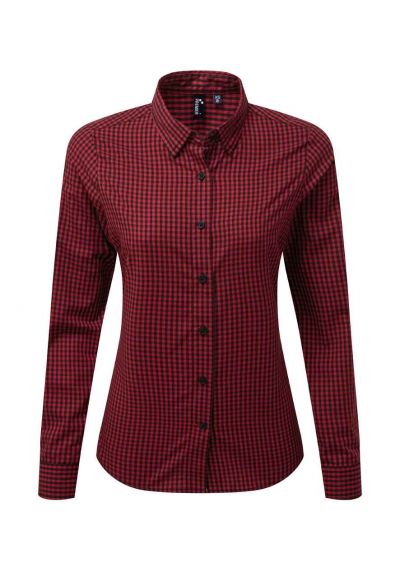 Premier Ladies Maxton Check Long Sleeve Shirt
