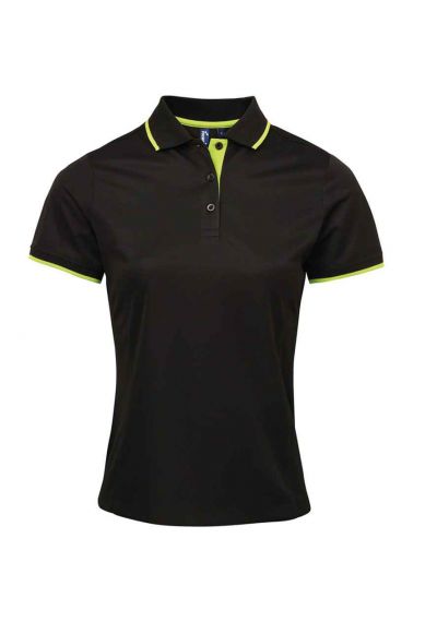 Premier Ladies Contrast Coolchecker® Piqué Polo Shirt