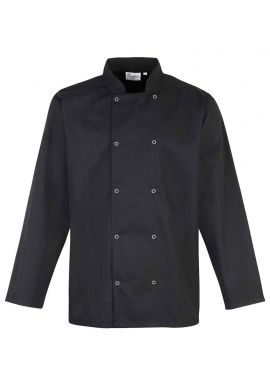 Premier Unisex Long Sleeve Stud Front Chef's Jacket