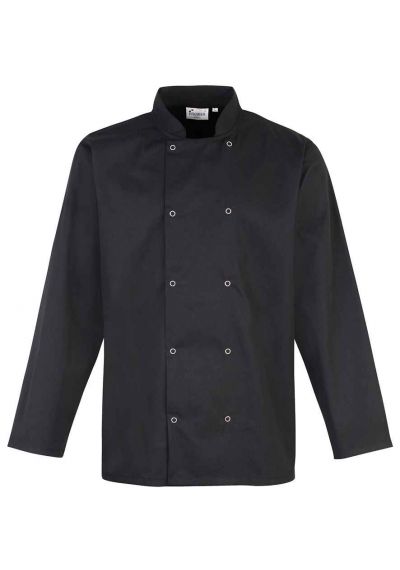 Premier Unisex Long Sleeve Stud Front Chef's Jacket