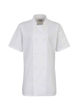 Premier Ladies Short Sleeve Chef's Jacket