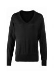 Premier Ladies Knitted Cotton Acrylic V Neck Sweater