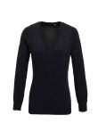 Premier Ladies Knitted Cotton Acrylic V Neck Sweater