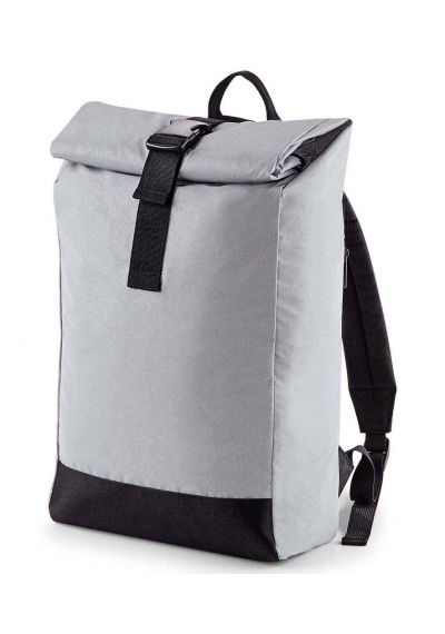 BagBase Reflective Roll-Top Backpack