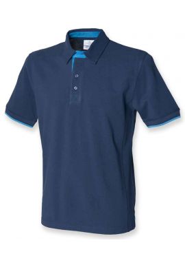 Front Row Contrast Cotton Piqué Polo Shirt