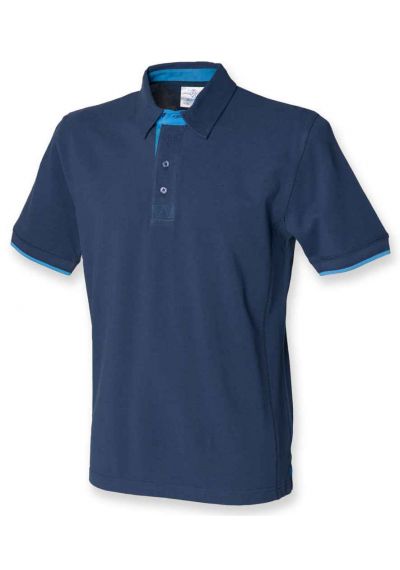 Front Row Contrast Cotton Piqué Polo Shirt