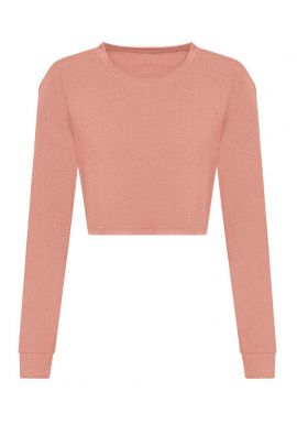 AWDis Ladies Long Sleeve Cropped T-Shirt