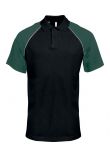 Kariban Baseball Cotton Piqué Polo Shirt