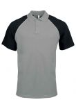 Kariban Baseball Cotton Piqué Polo Shirt