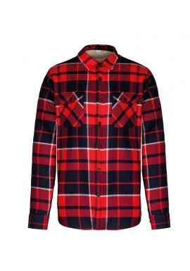 Kariban Sherpa Lined Checked Shirt Jacket
