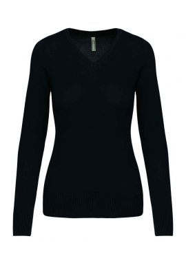 Kariban Ladies Cotton Acrylic V Neck Sweater