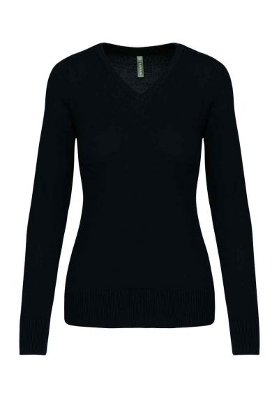 Kariban Ladies Cotton Acrylic V Neck Sweater