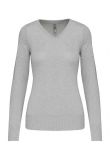 Kariban Ladies Cotton Acrylic V Neck Sweater