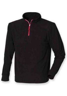 Finden + Hales Zip Neck Piped Micro Fleece