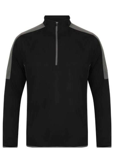 Finden + Hales Contrast Zip Neck Midlayer Top