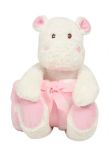 Mumbles Hippo with Printed Fleece Blanket