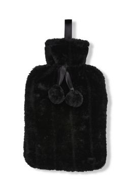 Ribbon Luxury classic faux fur hot water bottle and cover