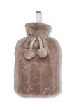 Ribbon Luxury classic faux fur hot water bottle and cover