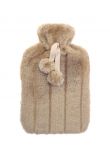 Ribbon Luxury classic faux fur hot water bottle and cover