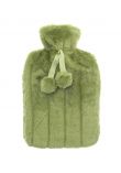 Ribbon Luxury classic faux fur hot water bottle and cover