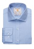 Brook Taverner Altare Single Cuff Shirt Cotton Herringbone