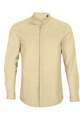 NEOBLU Bart Mao Collar Long Sleeve Poplin Shirt