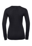 Russell Collection Ladies Cotton Acrylic V Neck Sweater