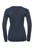 Russell Collection Ladies Cotton Acrylic V Neck Sweater