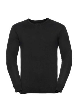 Russell Collection Cotton Acrylic V Neck Sweater